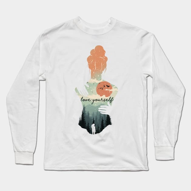 Love Yourself Long Sleeve T-Shirt by DANDINGEROZZ